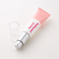 Tube cosmétique en plastique PE personnalisé D19 10ml 20ml, tube à presser pour crème BB, fond de teint, avec pompe sans air