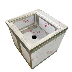 VICTORY KITCHEN Independiente de acero inoxidable Comercial Doble cuenco Cuenco cuadrado Diseño industrial para hoteles Restaurantes Cafeterías - Product Image 2