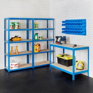 차고 선반 5단 볼트리스 스토리지 랙킹 선반 유닛 금속 창고 선반 중량형 스토리지 선반 - Product Image 5