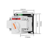 Commutateur de transfert automatique à double alimentation 63A 230V CB 20kA, contrôleur de commutation de générateur