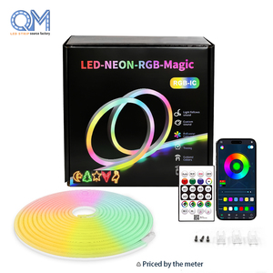 Bande lumineuse LED néon USB 5V 36V RGB avec matériau en silicone et télécommande pour éclairage d'ambiance de fond d'écran PC - Product Image 1