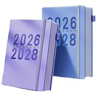 Agenda/Journal en cuir A5 personnalisé 2026-2027 avec reliure cousue et design de pages intérieures sur mesure