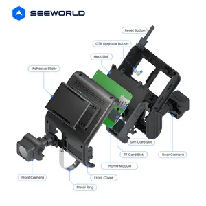 SEEWORLD V7 telecamera per auto di sicurezza a doppia lente Dashcam anteriore e interna con GPS
