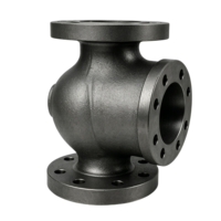Bodi Katup Globe 316L Pemesinan CNC Proses Silika Sol Mencegah Aliran Balik Logo Kustom DN25-DN150