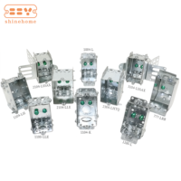 Boîte de sortie à un seul poste en acier galvanisé Jumbo 2121-LLE, profondeur de 2-1/2 pouces avec attaches à boucle de fixation, matériau en acier inoxydable