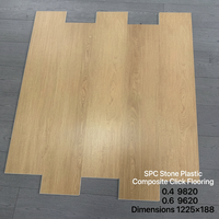 Revêtement de sol en vinyle SPC moderne, imperméable, 1225188 mm, 4/6 mm, système de clic, résistant à l'usure AC4, E1 Eco Crystal ABCD, commercial, 8 couleurs