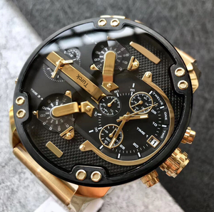 Nuovo 2025 DZ7333 Orologio da <span class=keywords><strong>Uomo</strong></span> di Lusso alla Moda, Grande, al Quarzo, Analogico, in Acciaio Inossidabile, 4 Fusi Orari, Oversize, 30M - Product Image 6