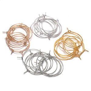 <b>Hoop</b> Earrings Zinc Alloy Silver Gold Rose Gold Rhodium KC Gold Antique Bronze Gunmetal <b>Large</b> Round Circle Earrings For Women - Product Image 1
