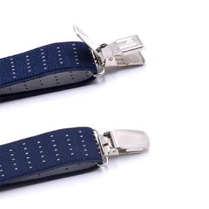 Chemise à pois personnalisée en polyester <span class=keywords><strong>bleu</strong></span> <span class=keywords><strong>marine</strong></span> avec <span class=keywords><strong>porte</strong></span>-jarretelles pour homme - Product Image 4