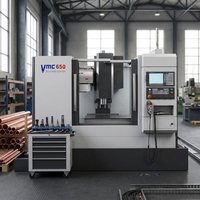 Tour CNC vertical Dinuo VMC650 avec commande FANUC, robuste et haute productivité, fabriqué en Chine