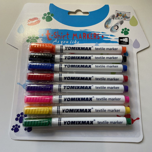 Marqueurs permanents indélébiles à <span class=keywords><strong>pointe</strong></span> <span class=keywords><strong>fine</strong></span> de 1-2 mm, collection de surligneurs pour peinture sur t-shirt, lavables, <span class=keywords><strong>pointe</strong></span> pinceau, vente chaude GF - Product Image 1