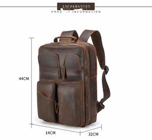 Nuevo Bolso de Viaje de Cuero Genuino Crazy Horse, Estilo Vintage, Antirrobo, para Hombre, Personalizable, con Envío Directo - Product Image 6