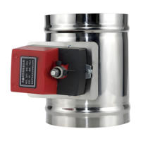 304 acier inoxydable circulaire scellé vanne d'air rond papillon amortisseur vanne de commande électrique pour conduit déflecteur de fumée