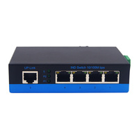 Switch Industrial Gigabit de 5 Puertos, 1000 Mbps, Sin Administración, Montaje en Riel DIN, Switch Ethernet Gigabit de 5 Puertos para CCTV IPC, Gran Venta