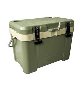 promotion cheap price high quality portable 26L hard plastic material insulated PU foam cooler box plastic ice cooler box
