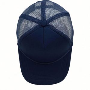 Casquette de baseball personnalisable avec logo imprimé, 5 panneaux, en mousse et maille, style camionneur avec corde, en gros et en stock - Product Image 4
