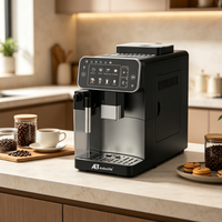 Cafetera Automática Anbolife, 20 Bares, Tanque de Leche de 500 ml, Molinillo Incorporado, Caldera Doble, PID 6 en 1, OEM