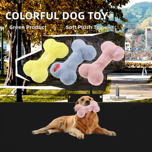 Jouet à mâcher en peluche pour chien, doux, résistant aux morsures, interactif, pour l'entraînement des chiots, jouet couineur pour animaux de compagnie, fournitures durables pour chiens - Product Image 2