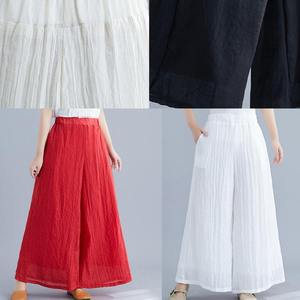 MANNI-<span class=keywords><strong>Pantalones</strong></span> de pierna ancha de algodón blanco para <span class=keywords><strong>mujer</strong></span>, <span class=keywords><strong>pantalones</strong></span> holgados <span class=keywords><strong>chinos</strong></span> de yoga, novedad de verano - Product Image 6