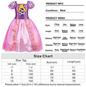 Disfraz de Princesa Rapunzel de <span class=keywords><strong>Enredados</strong></span> para Niñas, Disfraz de Halloween, Carnaval, Fiesta de Cumpleaños con Accesorios - Product Image 3