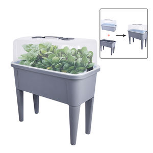 Vertak nuevo diseño de plástico elevado jardín cama elevada balcón plantador elevado caja con cubierta de invernadero - Product Image 1