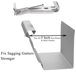 Supports de <span class=keywords><strong>gouttière</strong></span> modernes dissimulés de 5 pouces avec vis de <span class=keywords><strong>gouttière</strong></span> pré-insérées, résistantes à la rouille, en alliage d'aluminium avec surface revêtue - Product Image 3