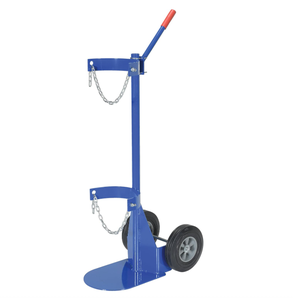 Zware Kar Lassen Cilinder Kar Met Twee 6 ''Massief Rubber Wielen Met 2 Scharnieren Gas Zuurstof Fles Acetyleentank Hand Truck - Product Image 2