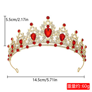 Diadème de luxe en <span class=keywords><strong>cristal</strong></span> pour femme, accessoire diamanté, couronne scintillante en alliage coloré pour mariage, vente en gros - Product Image 4