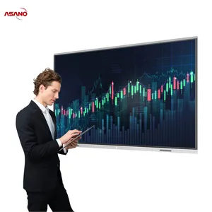 T-C265I 65 Inch 800W 4K Gehard Glas Screen Window Android Dual Systeem Interactieve Smart Touch Whiteboard Voor Classroom