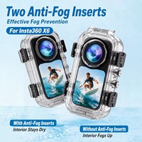 Boîtier étanche 60M pour Insta360 X6, étui de plongée anti-buée avec verrou de sécurité, lentille transparente, accessoires de protection pour caméra d'action
