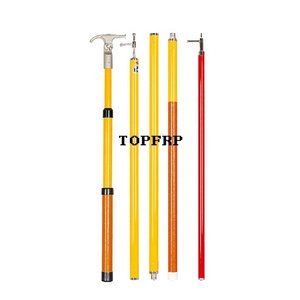 High Voltage Insulation Fiberglass Telescoping Operating <b>Rod</b> Adjustable Hot Stick - Product Image 4