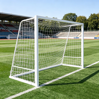 But de football professionnel Vance Sports, tube carré de 60 mm, robuste, cadre en aluminium blanc durable, filet amovible et démontable