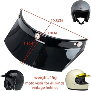 Nuovo Arrivo: Visiera Universale a <span class=keywords><strong>3</strong></span> Bottoni a Scatto Adatta per Tutti i Tipi di Caschi <span class=keywords><strong>Moto</strong></span> Retrò - Product Image 5