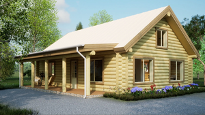 Cabaña <span class=keywords><strong>de</strong></span> <span class=keywords><strong>Madera</strong></span> Prefabricada Económica y Moderna con Altillo y Porche, 1266 Pies Cuadrados (36'x24'), Instalación Rápida para Uso como Villa - Product Image 6