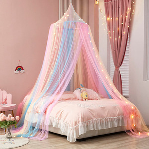 <span class=keywords><strong>Moustiquaire</strong></span> de plafond en forme de dôme confortable et douillet, adaptée aux lits de princesse pour filles, avec maille cryptée, convient aux lits de fille Z805 - Product Image 1