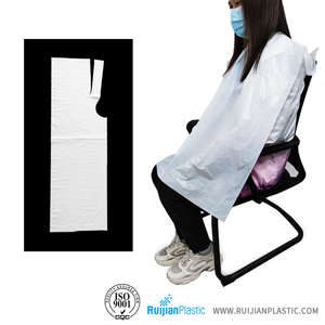 Delantal de poliéster para salón de adultos, oferta desechable, PE, belleza, cierre ajustable, peluquería, el más barato - Product Image 3