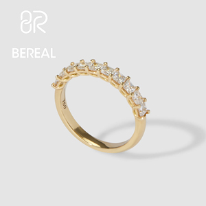 IGI Certified Vvs Princess Lab Made Diamond Wedding <b>Ring</b> Hot Selling 925 <b>Silver</b> Lab Created Diamond Band <b>Ring</b> Women Fine Jewelry - Product Image 2