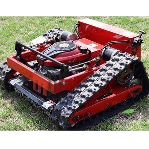 Tự Động Điện Bắt Đầu RC Robot Máy Cắt Cỏ Cao Su Theo Dõi Điều Khiển Từ Xa Robot Máy Cắt Cỏ Cho Cảnh Quan - Product Image 6