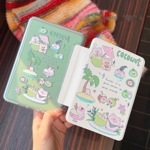 Ốp lưng máy đọc <span class=keywords><strong>s</strong></span>ách Kindle Paperwhite thông minh, chất liệu da PU in chuyển nhiệt tùy chỉnh, mặt sau trong suốt TPU, kèm dây đeo tay - Product Image 4