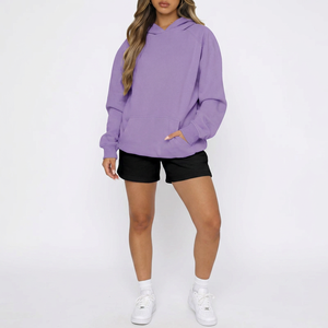 Sweat-shirts surdimensionnés pour femmes, pull en polaire 100% coton 300 g/m², tenues pour filles, mode, épais, confortables, élégants, pour femmes - Product Image 5