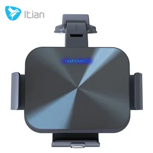 Itian Dual Coil Smart Folding Mobile Phone Car Wireless Charger Suction Holder for Samsung Galaxy Z Fold5 Flip 5 4 3 2 1
