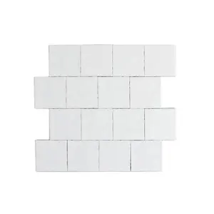 廉价简单光泽厨房瓷砖陶瓷墙面设计亚光大方形白色瓷砖