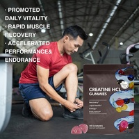 Gummies à la créatine HCL sans sucre Vitahealthy aux baies mélangées, OEM ODM, à mâcher doux pour un usage quotidien et les besoins de la marque, gummies à la créatine HCL