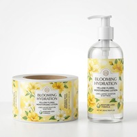 Étiquettes en rouleau pour bouteilles de lotion corporelle cosmétique OEM ODM, autocollants en vinyle imperméables et résistants à l'humidité, étiquettes d'emballage pour soins de la peau en rouleau pour pots
