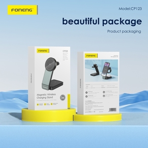 แท่นชาร์จไร้สายแม่เหล็ก Foneng CP123 3 in 1 แบบพับได้ ชาร์จเร็ว 15W สำหรับนาฬิกา 16 15 - Product Image 6