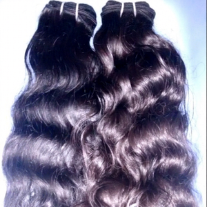 Extensions de cheveux humains vierges indiens non traités, style afro ondulé, double trame machine, pointes à tirage simple, origine Tamil Nadu - Product Image 1