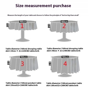 Tovaglia Jacquard di fascia alta Hotel per matrimonio 120 copri tavolo rotondo in poliestere antipolvere per tavolino da ristorante casa - Product Image 5