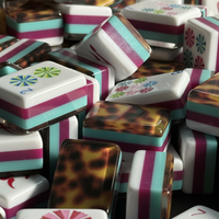 En stock : Luxueux jeu de Mahjong américain à quatre couches en acrylique motif écaille de tortue, 160 tuiles, pour le divertissement quotidien des personnes