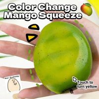 Cairan Pembentuk Mangga Berubah Warna, Mainan Squishy Lucu yang Lembut dan Dapat Diuleni, Penghilang Stres yang Berubah Suhu