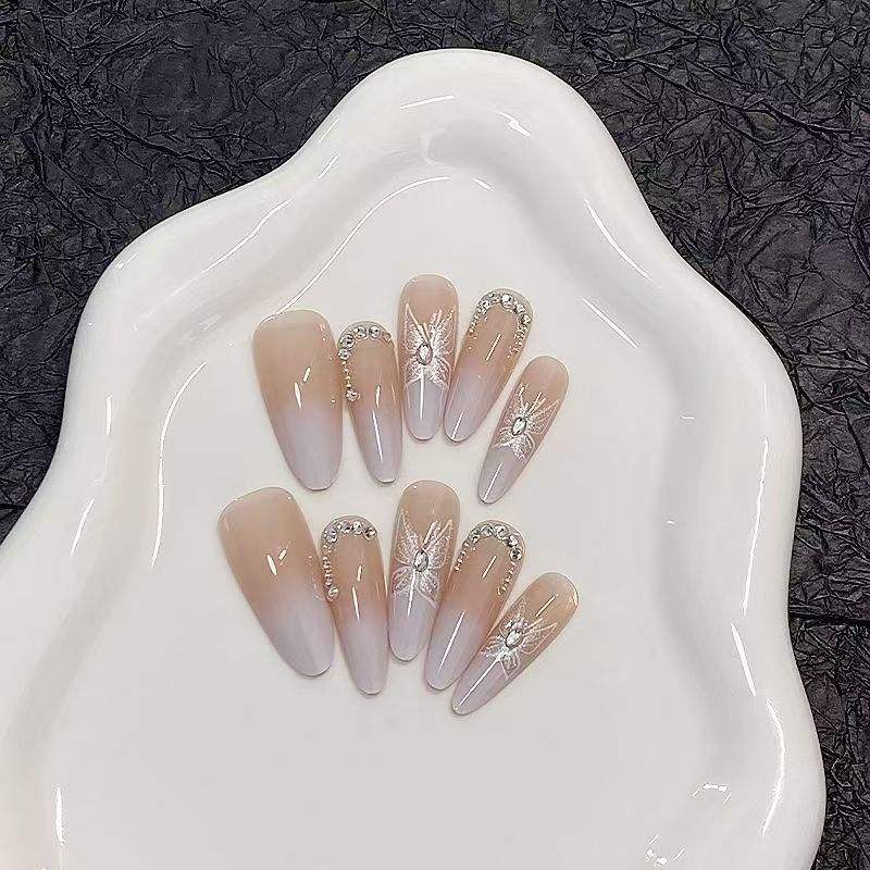 S253 perle cassé diamant papillon